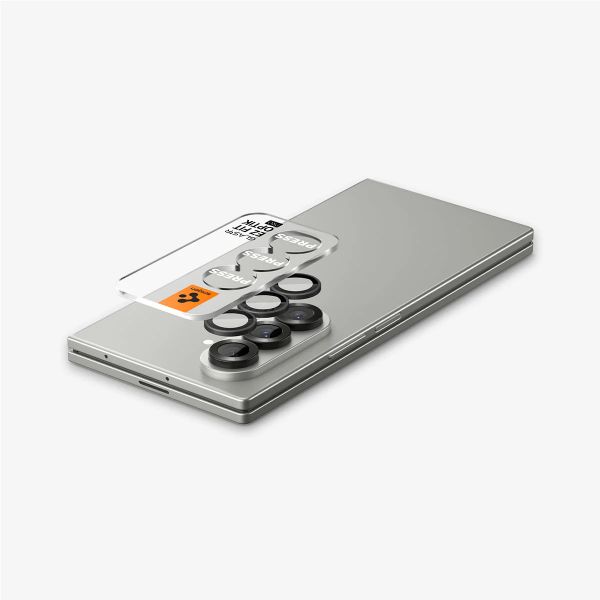 Spigen Optik Pro EZ Fit Lens Protector - Cameralens bescherming (2-pack) voor de Samsung Galaxy Z Fold 8 Ultra - Zwart