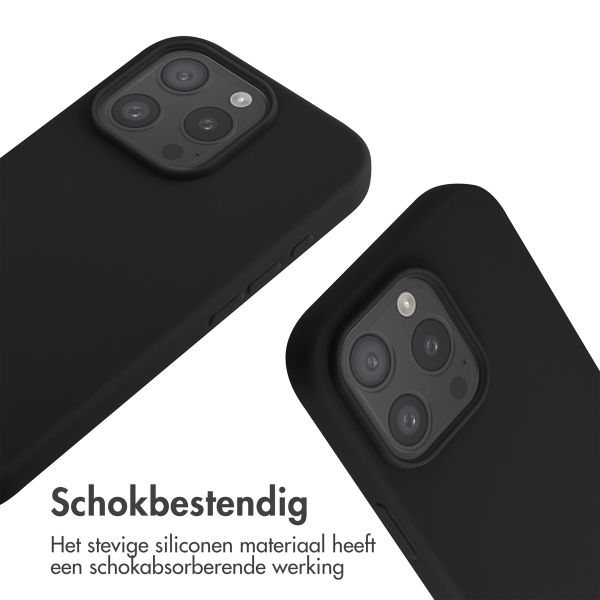 imoshion Siliconen hoesje met koord iPhone 16 Pro - Zwart