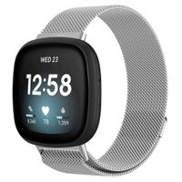 imoshion Milanees magnetisch bandje Fitbit Versa 3 - Maat S - Zilver