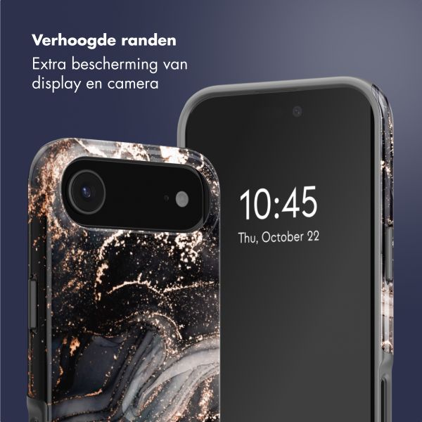 Selencia Vivid Backcover met MagSafe Apple iPhone Air - Chic Marble Black