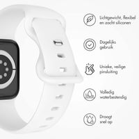 imoshion Siliconen⁺ bandje Apple Watch Series 1 t/m 9 / SE (38/40/41 mm) | Series 10 (42 mm) - White - Maat S/M