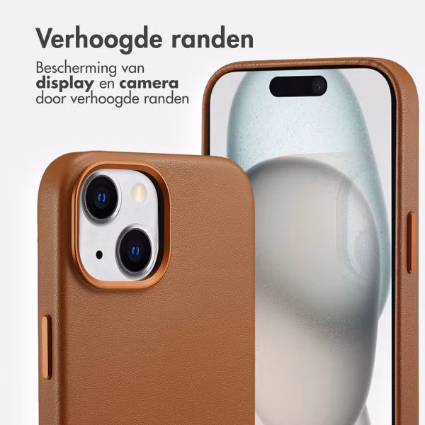 Accezz MagSafe Leather Backcover Apple iPhone 15 - Sienna Brown