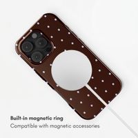 Selencia Vivid Back Cover with MagSafe Apple iPhone 16 Pro - Happy Dots Chocolate