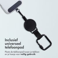 imoshion Uittrekbare Kabel met Karabijnhaak en Telefoonpad - Zwart