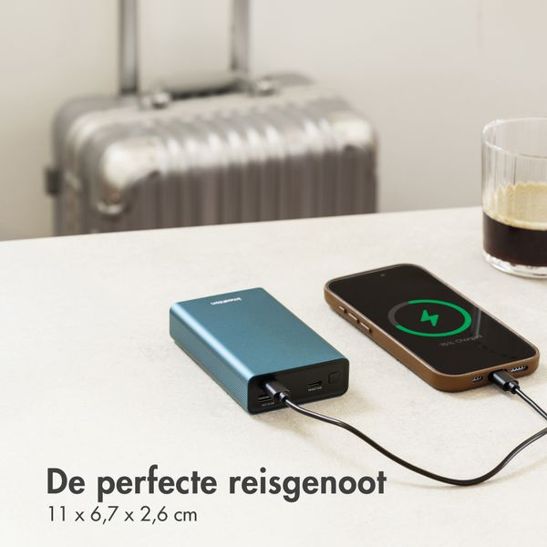imoshion Ultra Series Aluminium Powerbank 20.000 mAh - Quick Charge en Power Delivery - Petrol Green