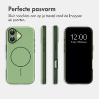 imoshion Color Backcover met Thin MagSafe Ring Apple iPhone 16 - Donkergroen