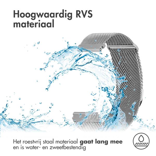 imoshion Milanees magnetisch bandje  - Universeel 20 mm aansluiting - Maat S - Zilver