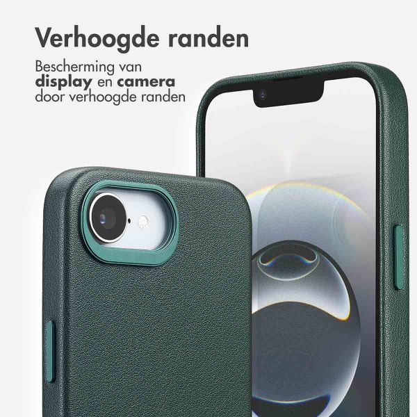 Accezz MagSafe Leather Backcover Apple iPhone 16e - Cedar Green