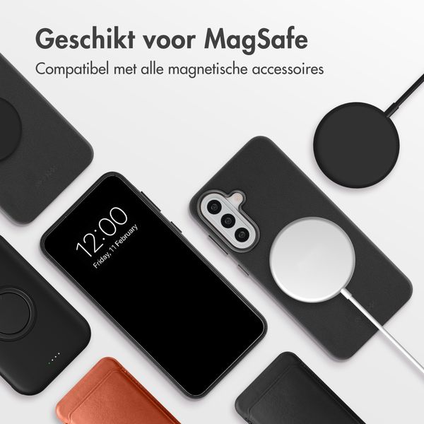 Accezz MagSafe Leather Backcover Samsung Galaxy A57 (5G) - Onyx Black