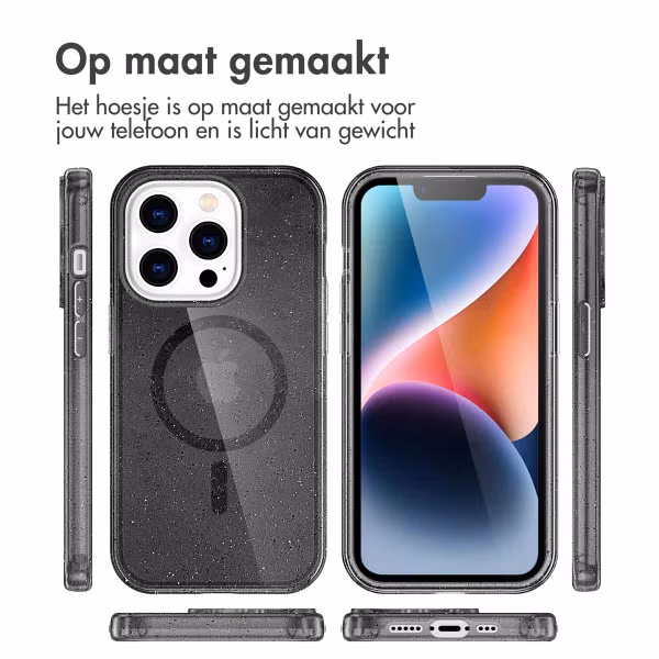imoshion Sparkle Backcover met MagSafe Apple iPhone 14 Pro - Glitter Zwart