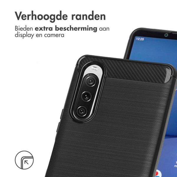 imoshion Brushed Backcover Sony Xperia 10 V - Zwart