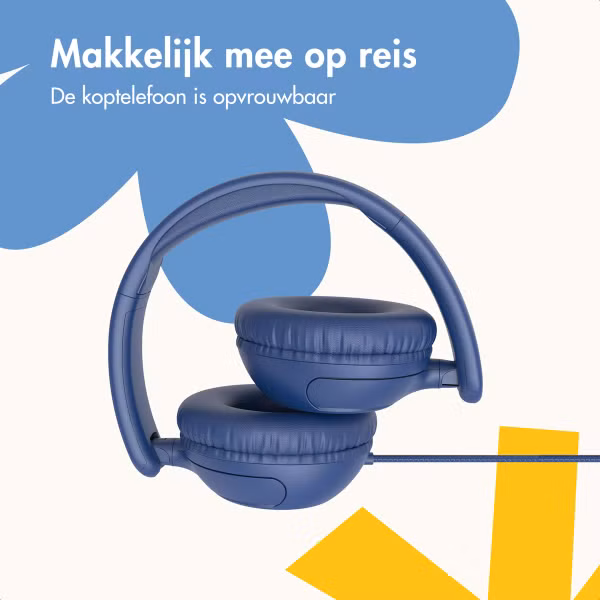 imoshion Kinderkoptelefoon met Draad - AUX kabel - Decibelbegrenzer - Denim Blue