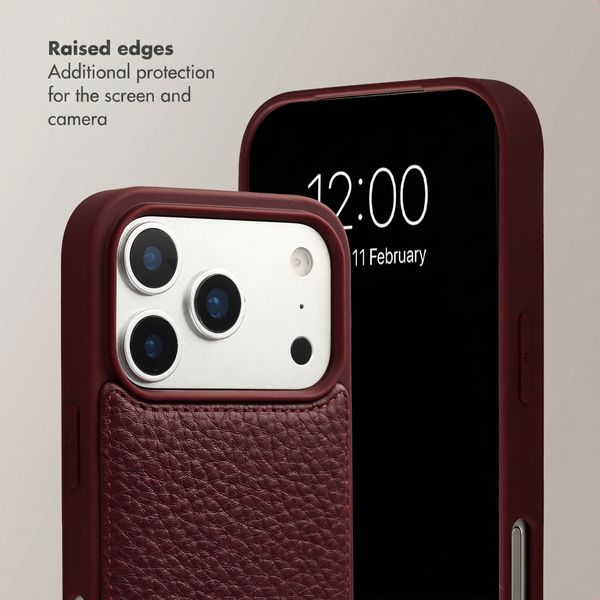 Selencia Nova Phone Case with Cord and Card Holder Apple iPhone 17 Pro - Bold Burgundy
