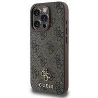 Guess 4G Metal Logo Backcover MagSafe Apple iPhone 15 Pro - Bruin