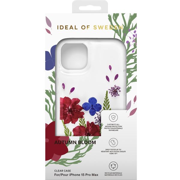 iDeal of Sweden Clear Case iPhone 15 Pro Max - Autumn Bloom