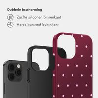 Selencia Vivid Backcover Apple iPhone 12 (Pro) - Happy Dots Burgundy