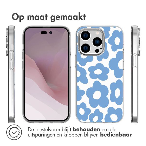 imoshion Design hoesje Apple iPhone 14 Pro - Retro Blue Flowers