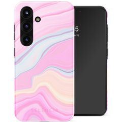 Selencia Vivid Backcover Samsung Galaxy S25 - Pastel Lipstick Marble