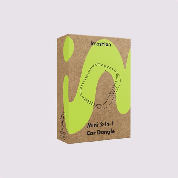 imoshion Mini 2-in-1 Auto Dongle - Draadloze CarPlay en Android Auto - Zwart