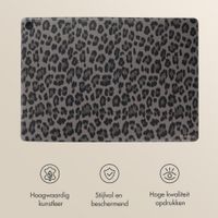 Selencia Sabi Bookcase met panterprint Samsung Galaxy Tab A11 Plus - Midnight Black