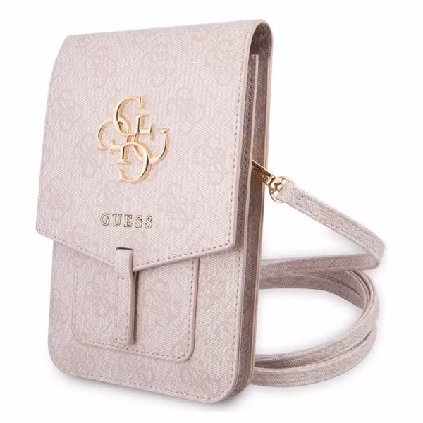 Guess Crossbody Telefoontasje - Smartphone schoudertasje met riem 4G Logo - Rose