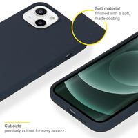 Accezz Liquid Silicone Backcover Apple iPhone 13 Mini - Donkerblauw