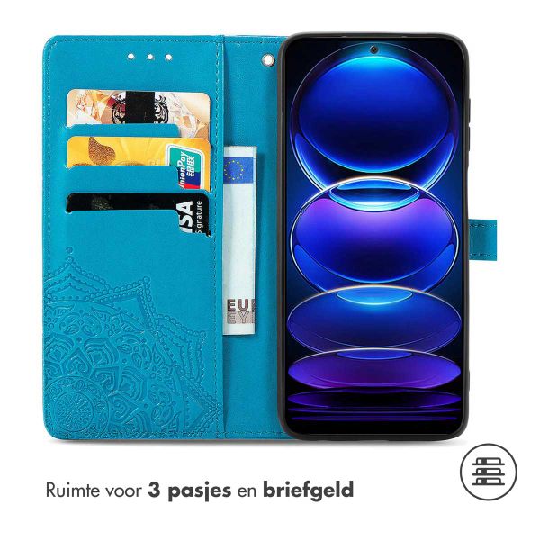 imoshion Mandala Bookcase Xiaomi Redmi Note 12 - Turquoise