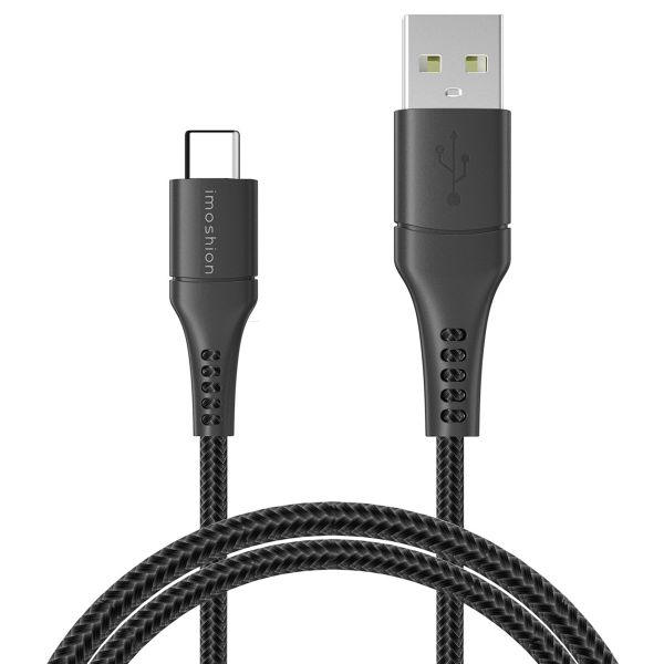 imoshion Braided USB-C naar USB kabel - 2 meter - Zwart