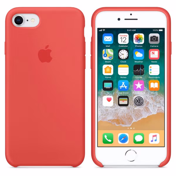 Apple Silicone Backcover Apple iPhone SE (2022 / 2020) / 8 / 7 - Red Raspberry