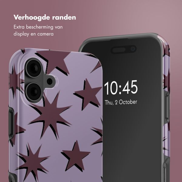 Selencia Vivid Tough Backcover met MagSafe iPhone 16 - Stars Plum Lilac