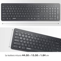 Accezz Premium Desktop QWERTY Bluetooth Keyboard - Zwart