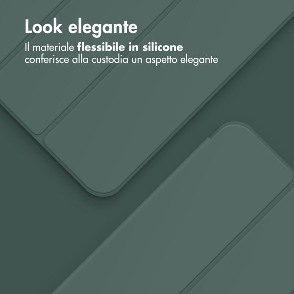 Accezz Smart Silicone Bookcase Samsung Galaxy Tab A9 8.7 inch - Donkergroen