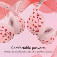 imoshion Draadloze Kinderkoptelefoon LED Light - Decibelbegrenzer - Met AUX kabel - Hartjes