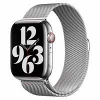 Apple Milanese Loop Band Apple Watch Series 1-10 / SE / Ultra (2) - 42/44/45/46/49 mm - Silver