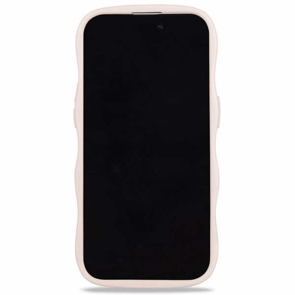 Holdit Wavy Case Apple iPhone 13/14/15/16e - Transparent / Light Beige