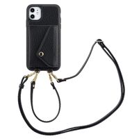 Selencia Sera Phone Case with Cord and Envelope Card Holder Apple iPhone 11 - Black