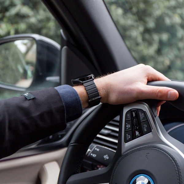 imoshion Magnetisch lederen bandje Samsung Galaxy Watch 7 40/44 mm - Zwart