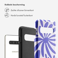 Selencia Vivid Tough Backcover Samsung Galaxy S10 - Modern Bloom Sapphire Blue