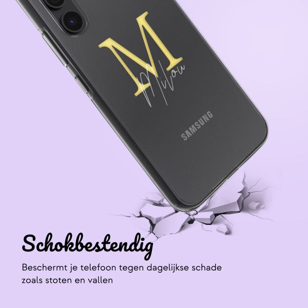 Gepersonaliseerd hoesje met letter Samsung Galaxy A54 (5G) - Transparant