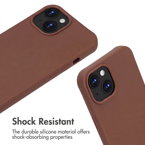imoshion Silicone Case with Strap Apple iPhone 15 - Brown