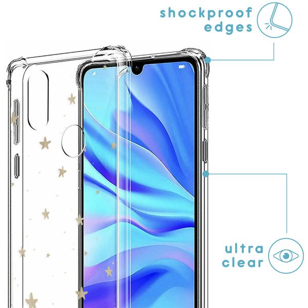 imoshion Design hoesje met koord Huawei P30 Lite - Sterren - Goud