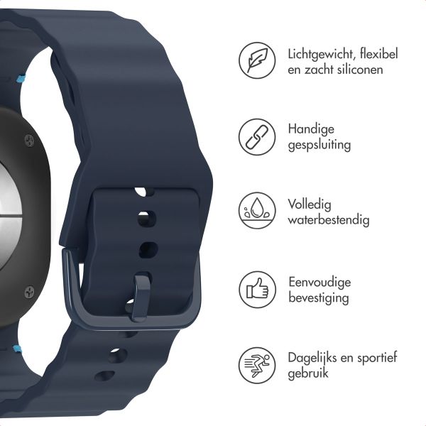 imoshion Wave Siliconenband Samsung Galaxy Watch 8 (40/44mm) / Classic (46mm) - Donkerblauw