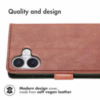 imoshion Luxury Bookcase Apple iPhone 16 - Brown