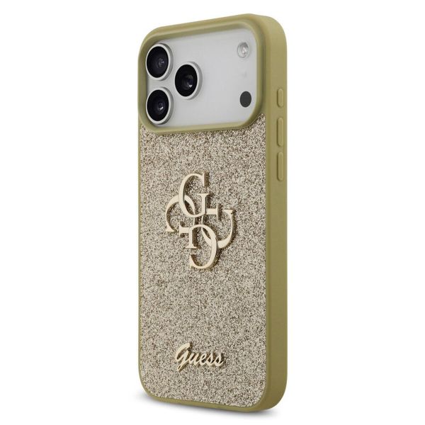 Guess Big 4G Logo Backcover Grained Apple iPhone 17 Pro Max - Goud