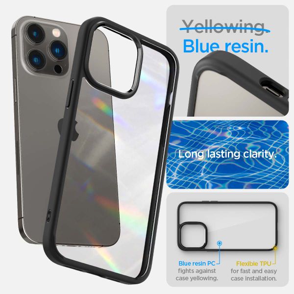 Spigen Crystal Hybrid Backcover iPhone 14 Pro - Zwart