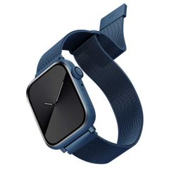 Uniq Dante Mesh Milanese stalen bandje Apple Watch Series 1 t/m 9 / SE (38/40/41 mm) | Series 10 (42 mm) - Cobalt Blue