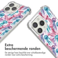 imoshion Design hoesje met koord iPhone 15 Pro - Jellyfish Watercolor