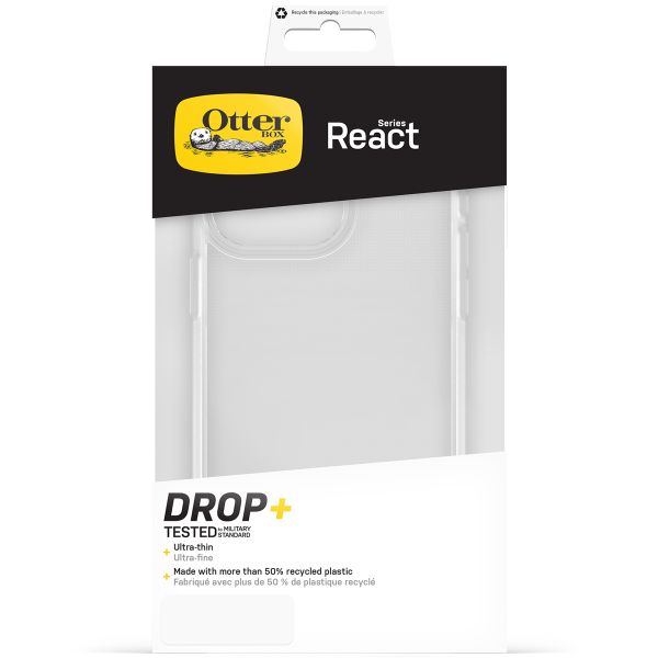 OtterBox React Backcover Apple iPhone 15 Pro Max - Transparant