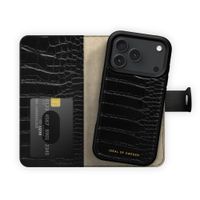 iDeal of Sweden Magnet Wallet+ Bookcase Apple iPhone 18 Pro / 17 Pro - Black Croco