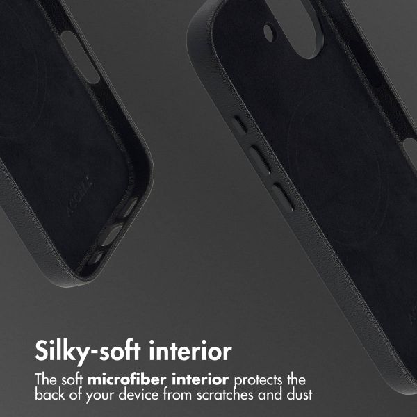 Accezz Leather Back Cover with MagSafe Apple iPhone 17 - Onyx Black